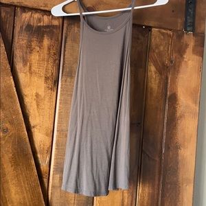 High neck tan tank
